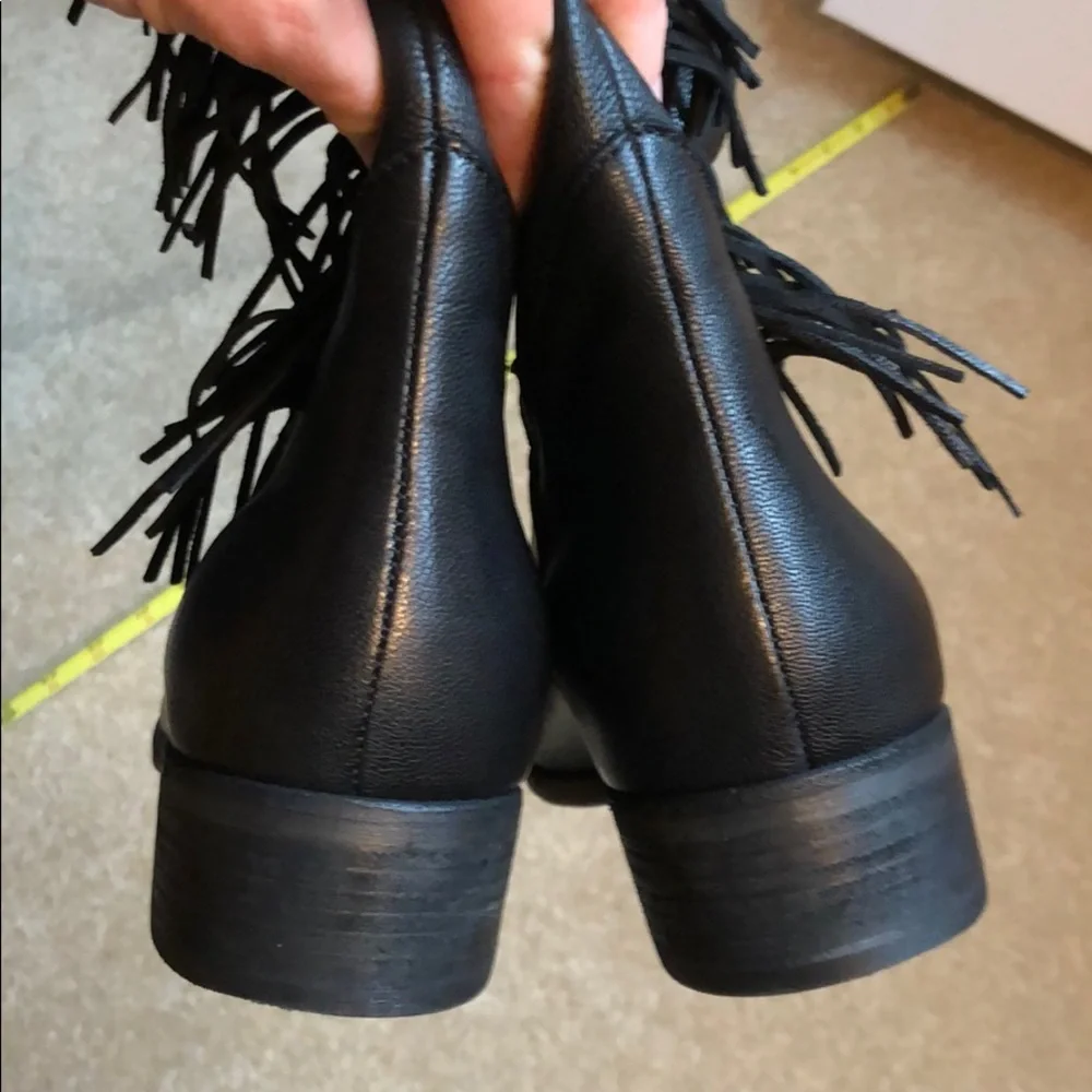 See By Chloé Black Fringe Over-the-Knee Boots